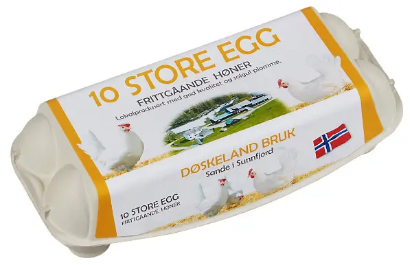 10 large eggs from Døskeland