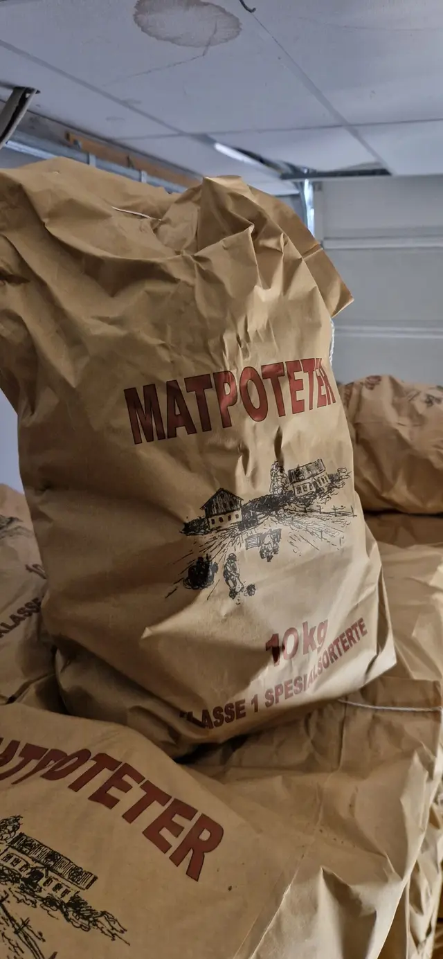Potatoes in sacks